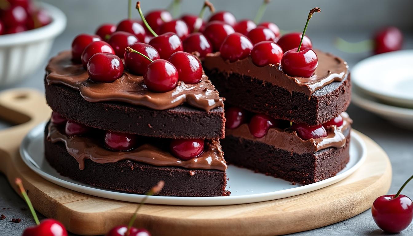 découvrez la recette traditionnelle de la forêt-noire, un délicieux gâteau au chocolat garnie de cerises et de crème chantilly. facile à réaliser, parfait pour impressionner vos invités lors de toutes vos occasions gourmandes.